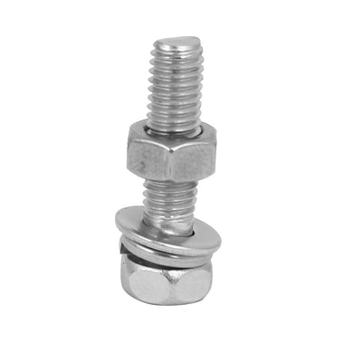 Harfington Uxcell M5 x 25mm 304 Stainless Steel Phillips Hex Head Bolts Nuts w Washers 15 Sets