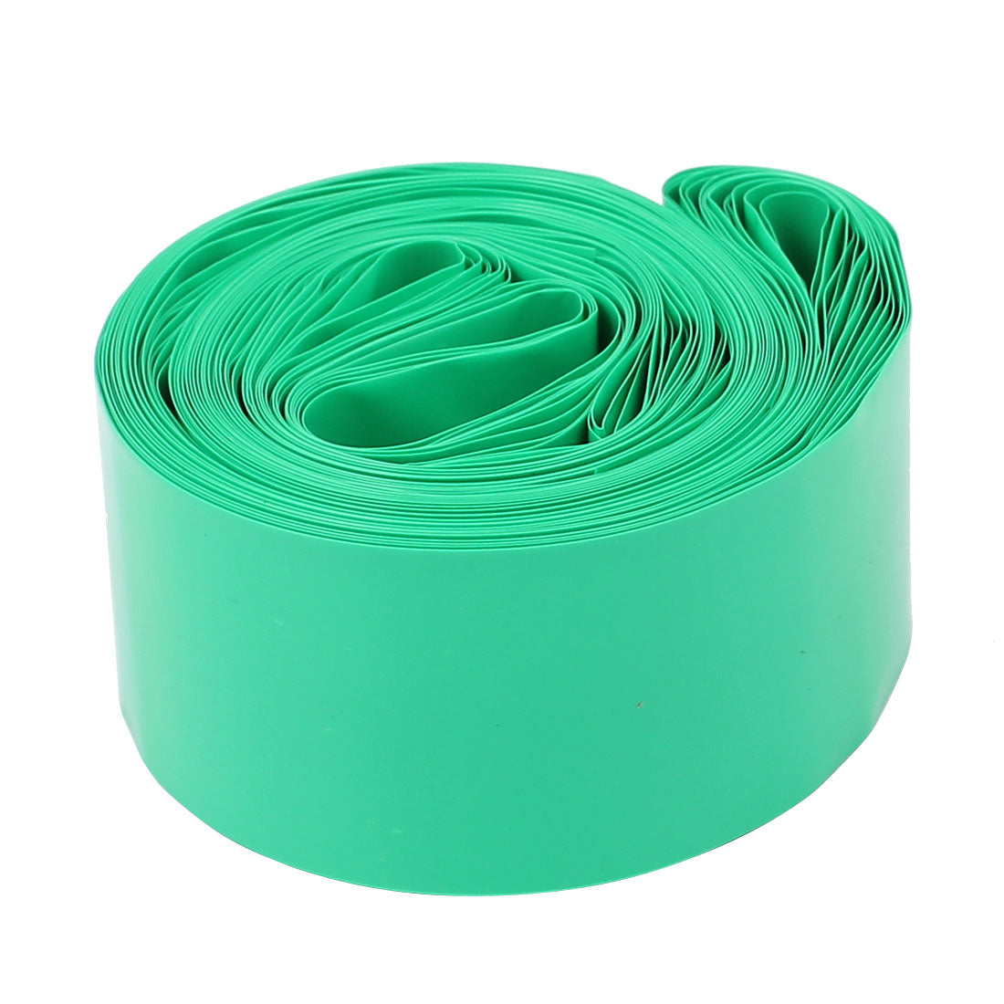 uxcell Uxcell 30mm Flat Width 12M Length PVC Heat Shrink Tube Tubing Green for 1 x 18650 Battery