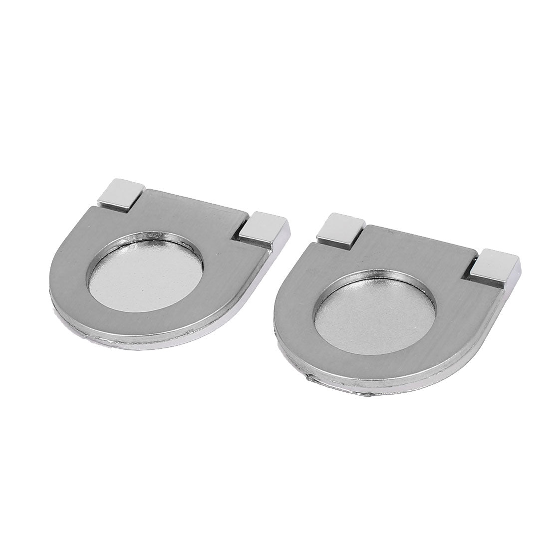 uxcell Uxcell Wardrobe Drawer Concealed Hidden Recessed Grip Pull Handle Silver Tone 2pcs