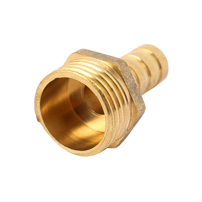 uxcell Uxcell Brass 1/2BSP Male Thread to 10mm Hose Barb Straight Fitting Adapter Coupler