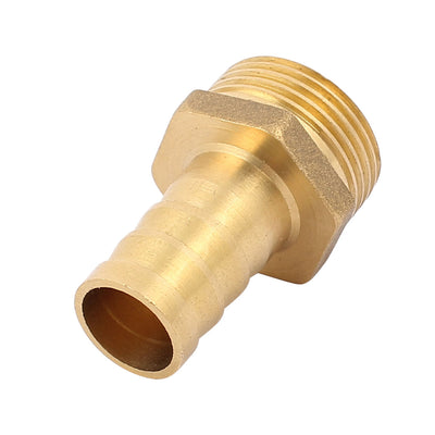 uxcell Uxcell Brass 3/4BSP Male Thread to 16mm Hose Barb Straight Fitting Adapter Coupler