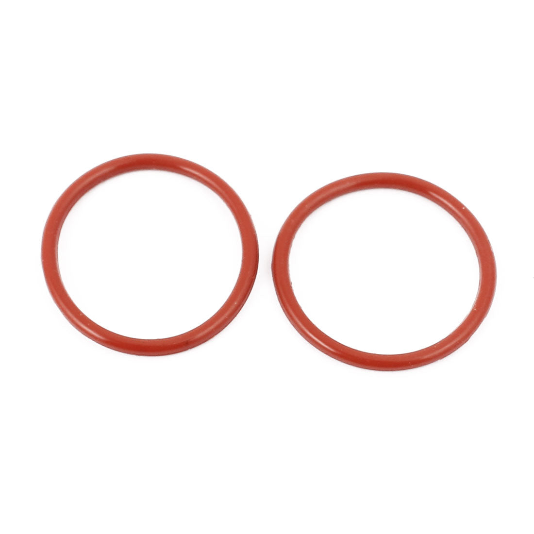 uxcell Uxcell 30Pcs Red 20mm x 1.5mm Silicone Rubber Gasket O Ring Sealing Ring Heat Resistant