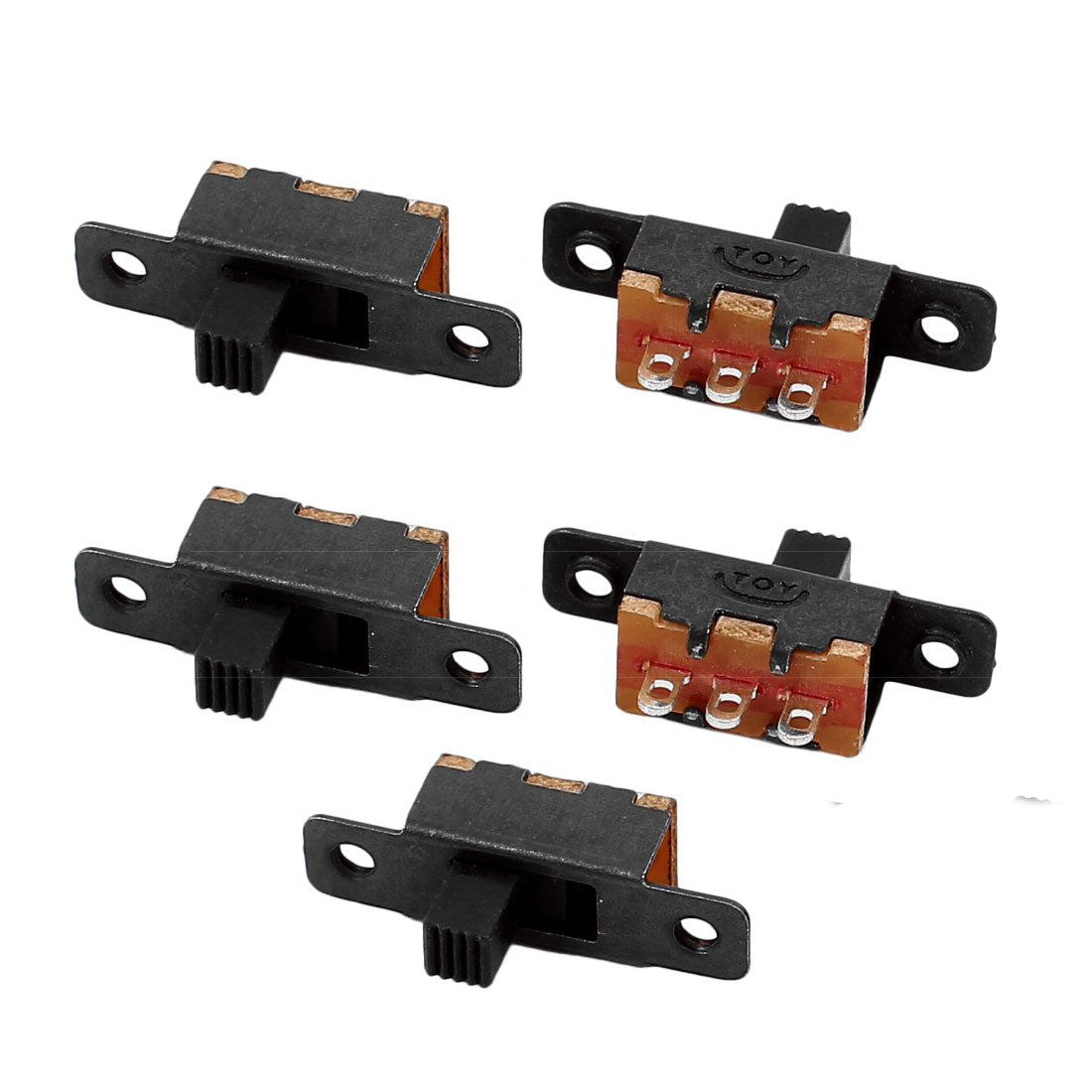 uxcell Uxcell 5Pcs SS-12F16 2 Position 3P SPDT Micro Miniature Slide Switch Latching Toggle Switch