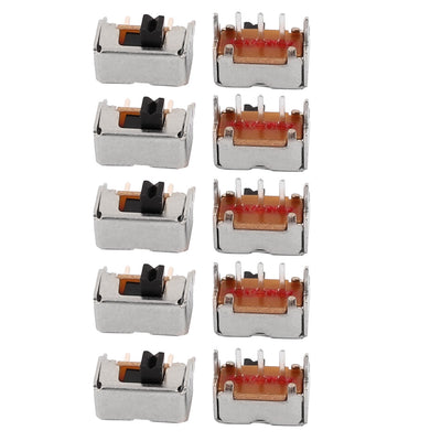 Harfington Uxcell 10Pcs 2 Position 3P SPDT Micro Slide Switch Latching Switch 8mmx4mmx4mm