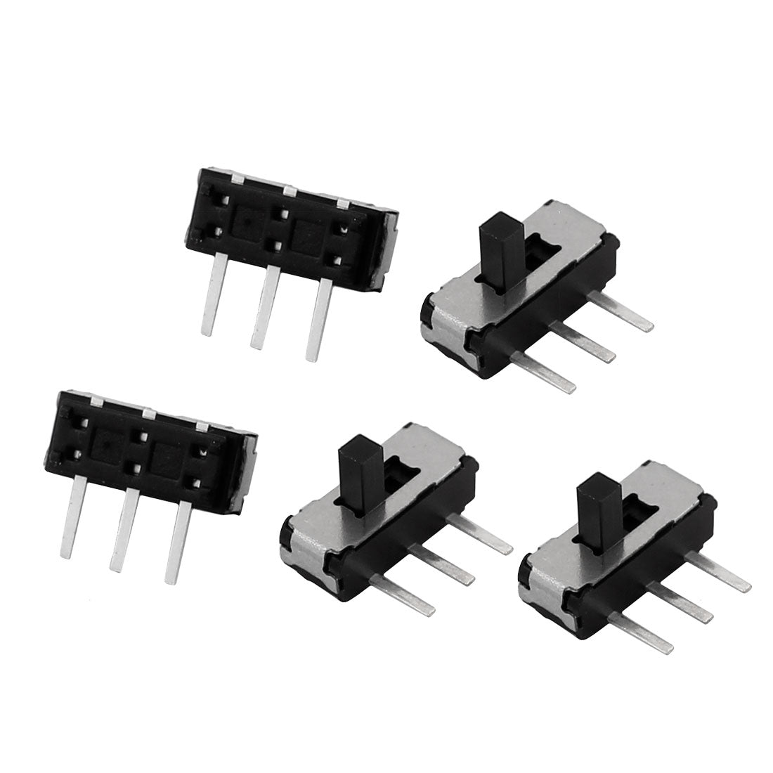 uxcell Uxcell 5pcs 2 Position 3P SPDT SMT Surface Mounted Devices Self Locking Mini Power Slide Switch 9mmx3mmx3mm