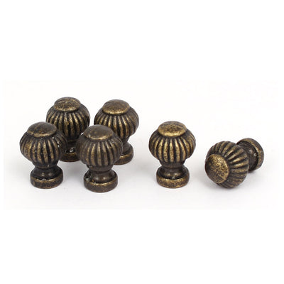 Harfington Uxcell Wooden Box Gift Case Metal Pull Handle Knobs Bronze Tone 13mmx19mm 6pcs