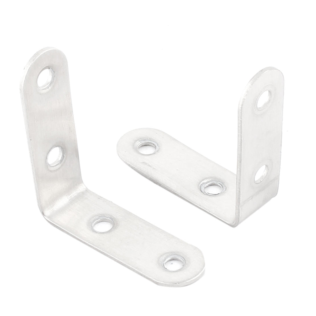 uxcell Uxcell Home Stainless Steel L Shape Furniture Accessory Corner Brace Joint Right Angle Bracket 2pcs