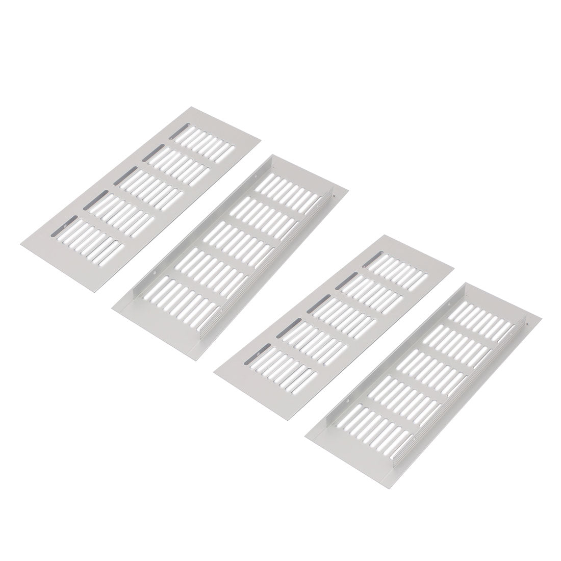 uxcell Uxcell Wardrobe Cabinet Aluminum Alloy Air Vent Ventilation Grille 225mmx80mmx15mm 4pcs