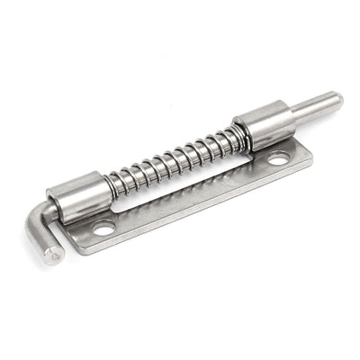 Harfington Uxcell 84mmx22mm 304 Stainless Steel Left Hand Spring Loaded Barrel Bolt Latch