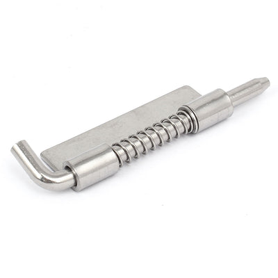 Harfington Uxcell 90mmx25mm 304 Stainless Steel Right Hand No Hole Spring Loaded Barrel Bolt Latch