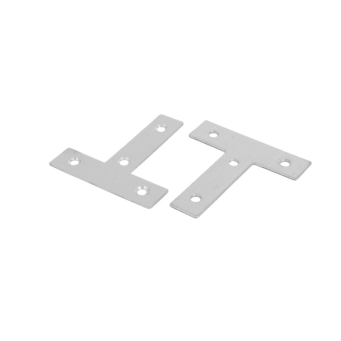 uxcell Uxcell 60mmx60mmx1mm Stainless Steel Flat T Shaped Corner Brace Repair Plates 4pcs