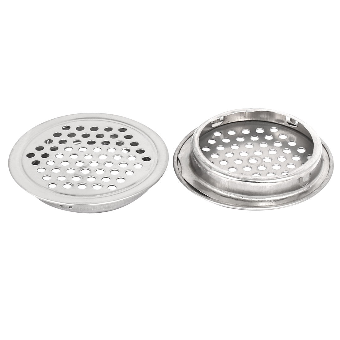 uxcell Uxcell 53mm Bottom Dia Stainless Steel Round Shaped Mesh Hole Air Vent Louver 5pcs