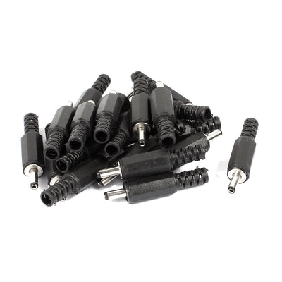 Harfington Uxcell 20 Pcs 3.5mmx1.35mm Male DC Power Jack Connector Socket Adapter Black