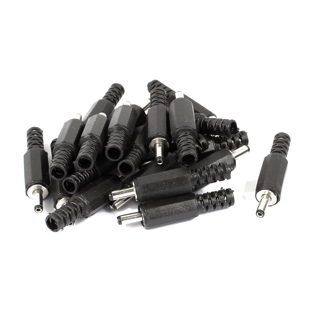 uxcell Uxcell 20 Pcs 3.5mmx1.35mm Male DC Power Jack Connector Socket Adapter Black