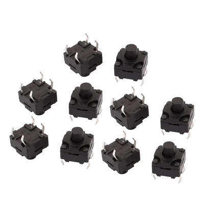 Harfington Uxcell 10Pcs 6mmx6mmx5mm Panel PCB Waterproof Momentary Tactile Tact Push Button Switch 4 Pin DIP