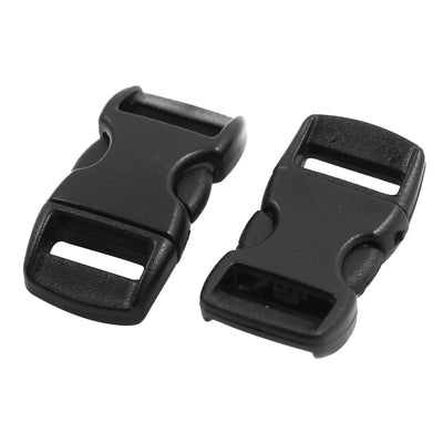 Harfington Uxcell Backpack Plastic Connecting Side Quick Release Buckle Black 11mm Strap Width 8pcs