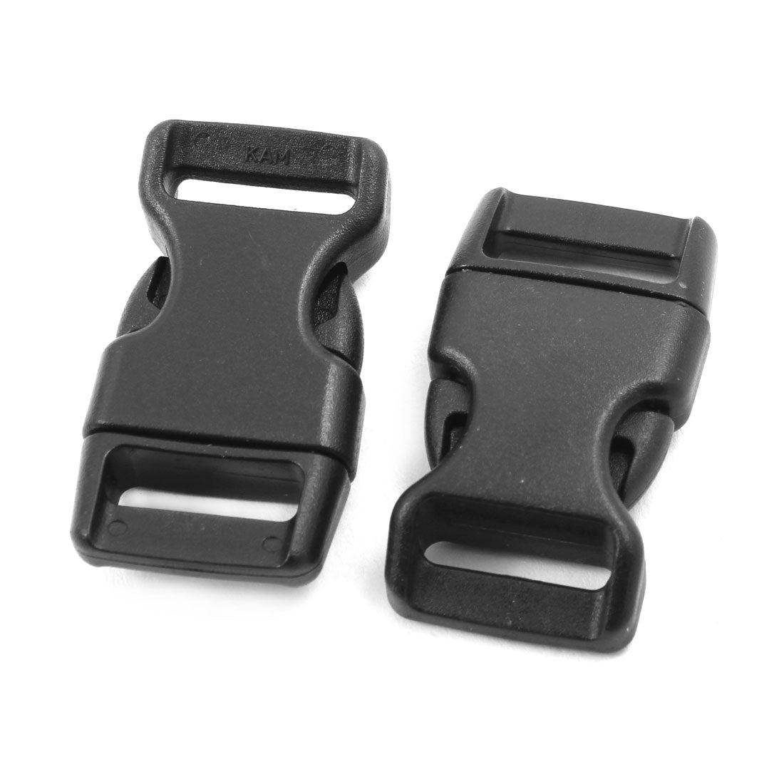 uxcell Uxcell Plastic Backpack Strap Connecting Side Quick Release Buckles Black 15mm 50pcs