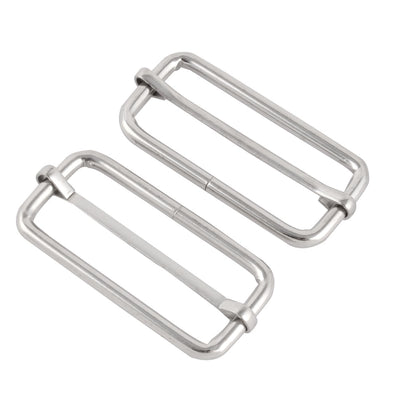 Harfington Uxcell Luggage Bag Metal Webbing Connecting   Glide Buckle Fastener Silver Tone 6 Pcs