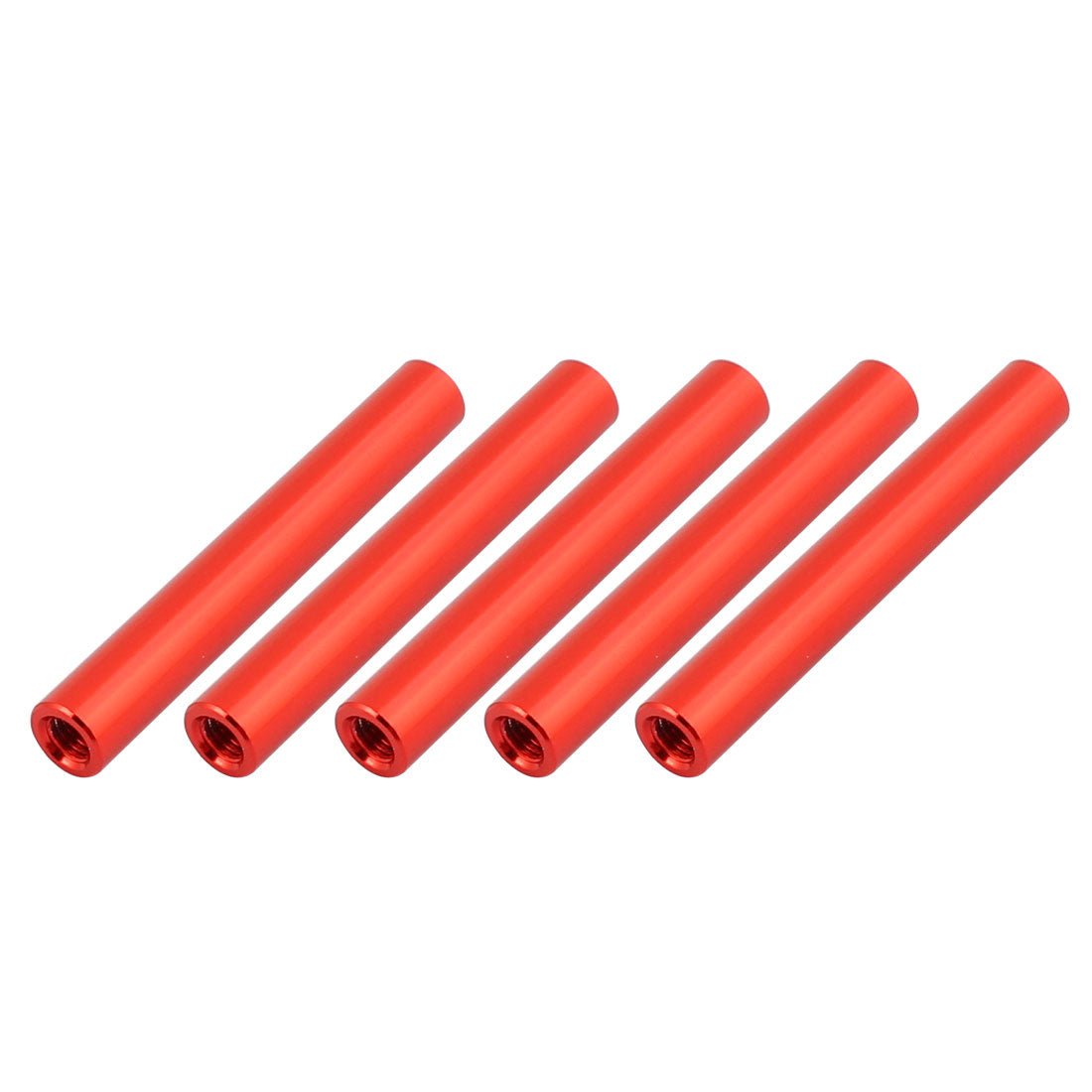 Uxcell Uxcell 5 Pcs M3 x 35mm Round Aluminum Column Alloy Standoff Spacer Stud Fastener for Quadcopter Red