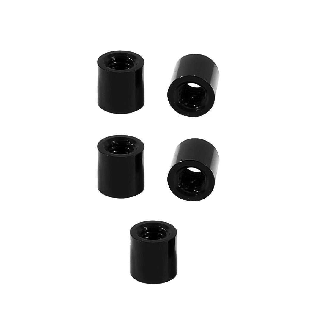 uxcell Uxcell 5Pcs M3 x 5mm Round Aluminum Column Alloy Standoff Spacer Stud Fastener for Quadcopter Black