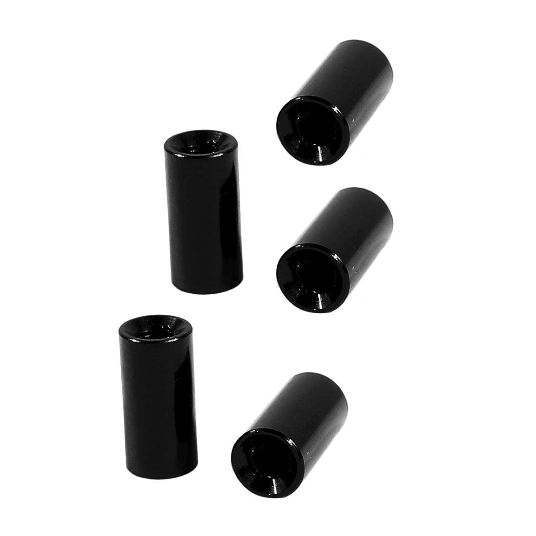 uxcell Uxcell 5Pcs M3 x 10mm Round Aluminum Column Alloy Standoff Spacer Stud Fastener for Quadcopter Black