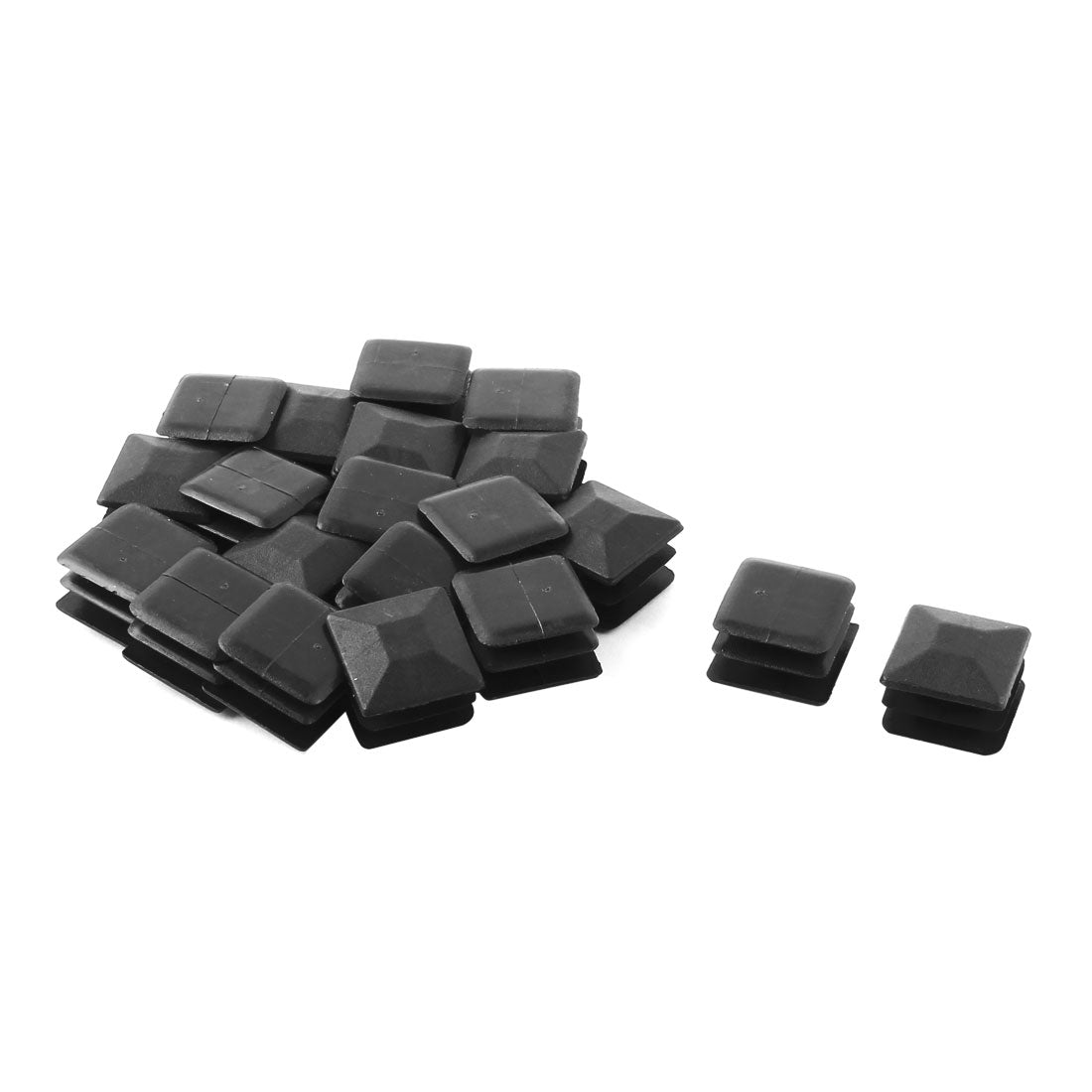 uxcell Uxcell Plastic Square Furniture Chair Legs Tube Insert Black 20mm x 20mm 20 Pcs