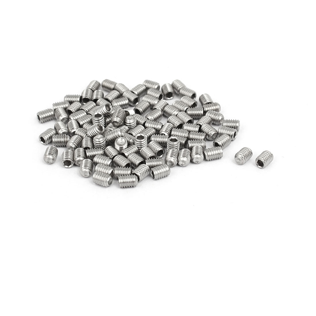 uxcell Uxcell M3x4mm 316 Stainless Steel Hex Socket Cup Point Grub Set Screws 100pcs