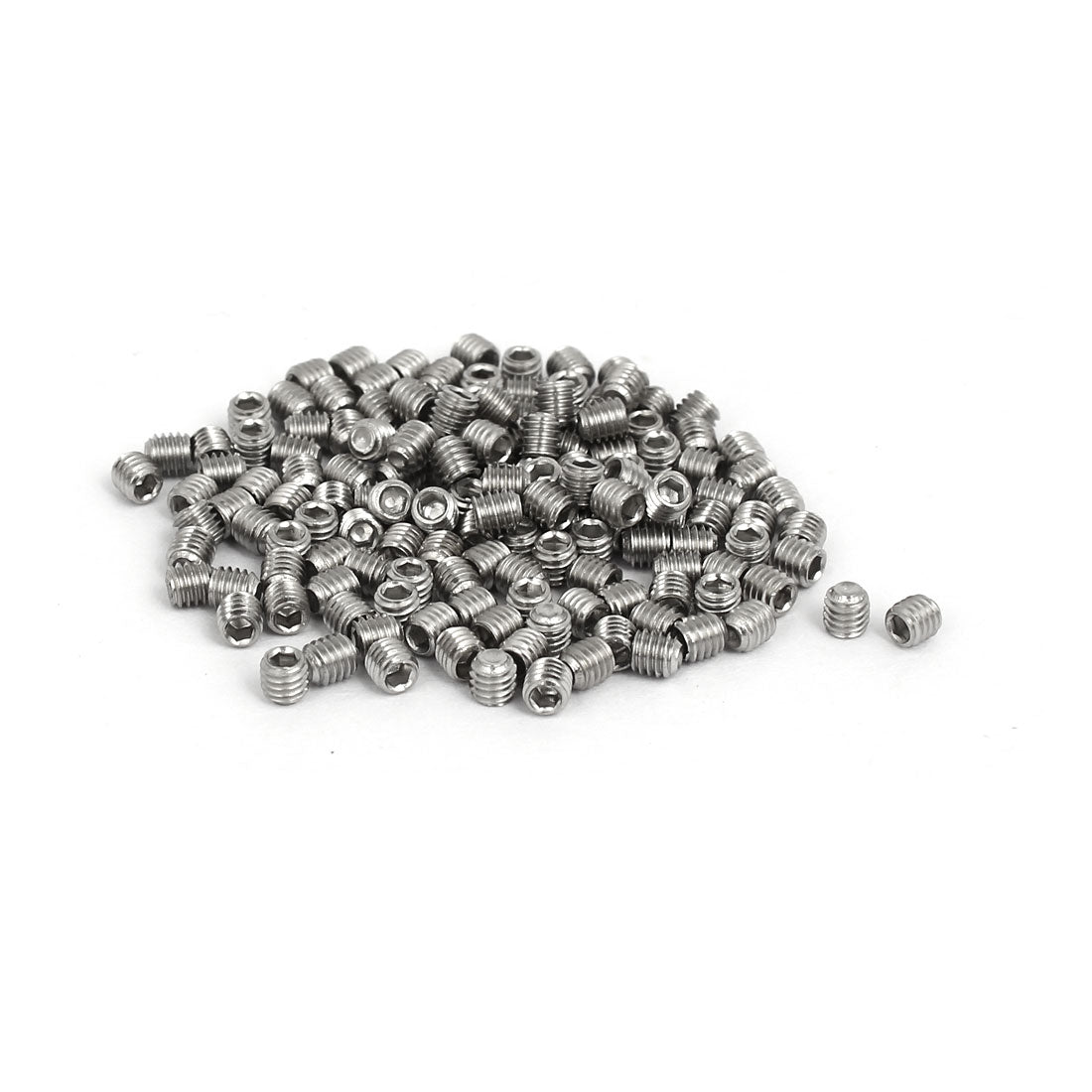 uxcell Uxcell M3x3mm 316 Stainless Steel Hex Socket Cup Point Grub Set Screws 100pcs