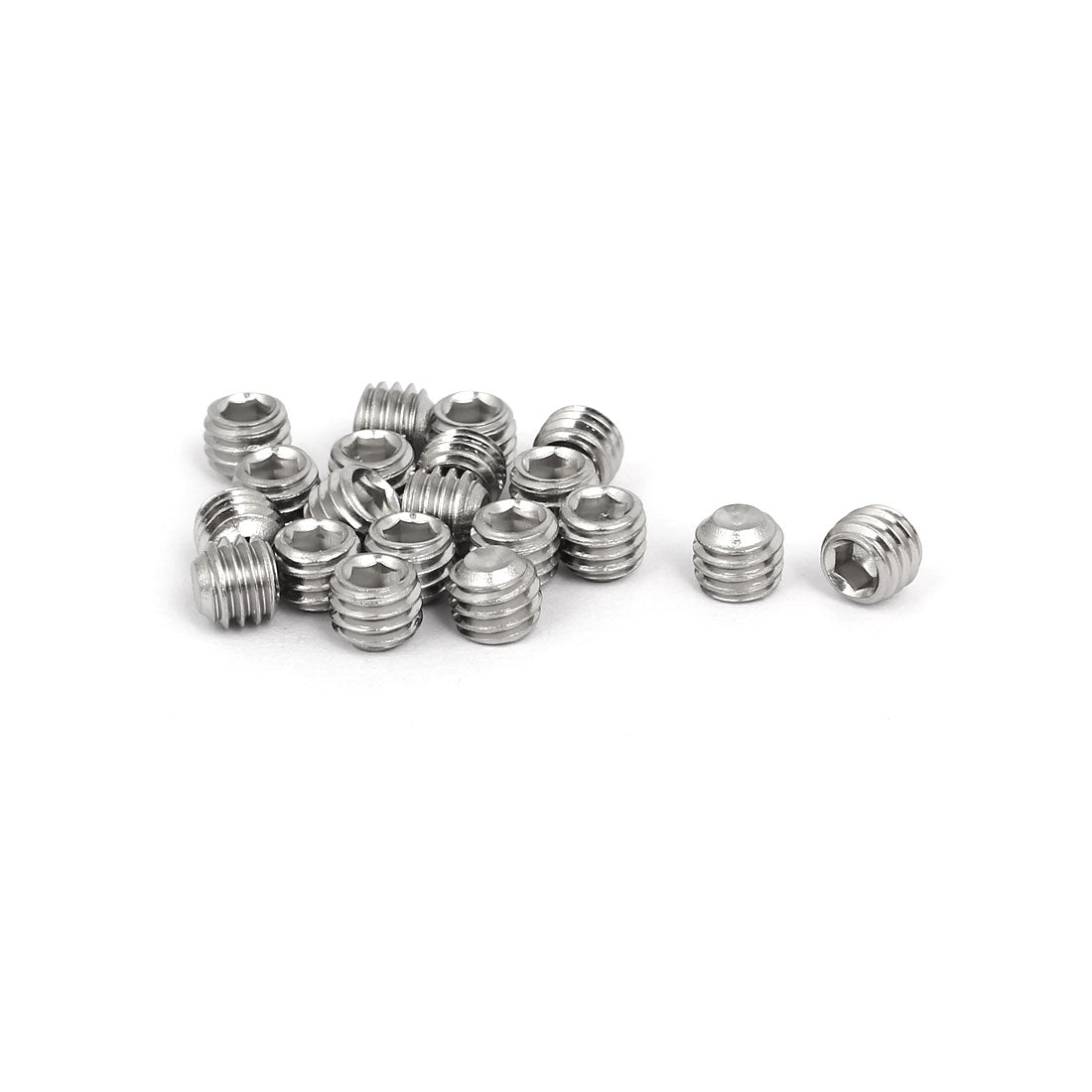 uxcell Uxcell M6x5mm 316 Stainless Steel Hex Socket Cup Point Grub Set Screws 20pcs