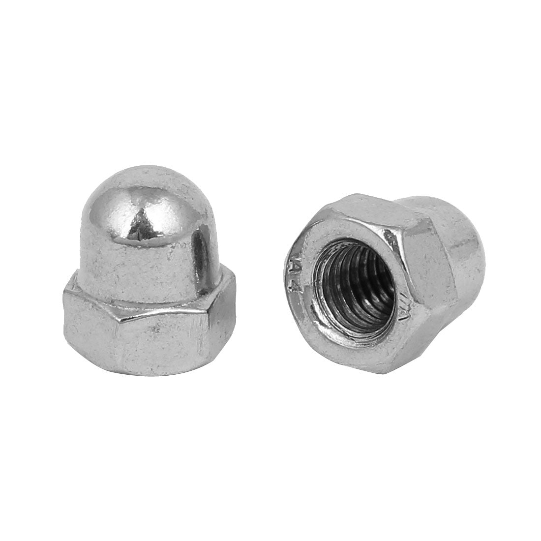Uxcell Uxcell M4 Thread Dia 316 Stainless Steel Dome Head Cap Acorn Hex Nut Silver Tone 10pcs