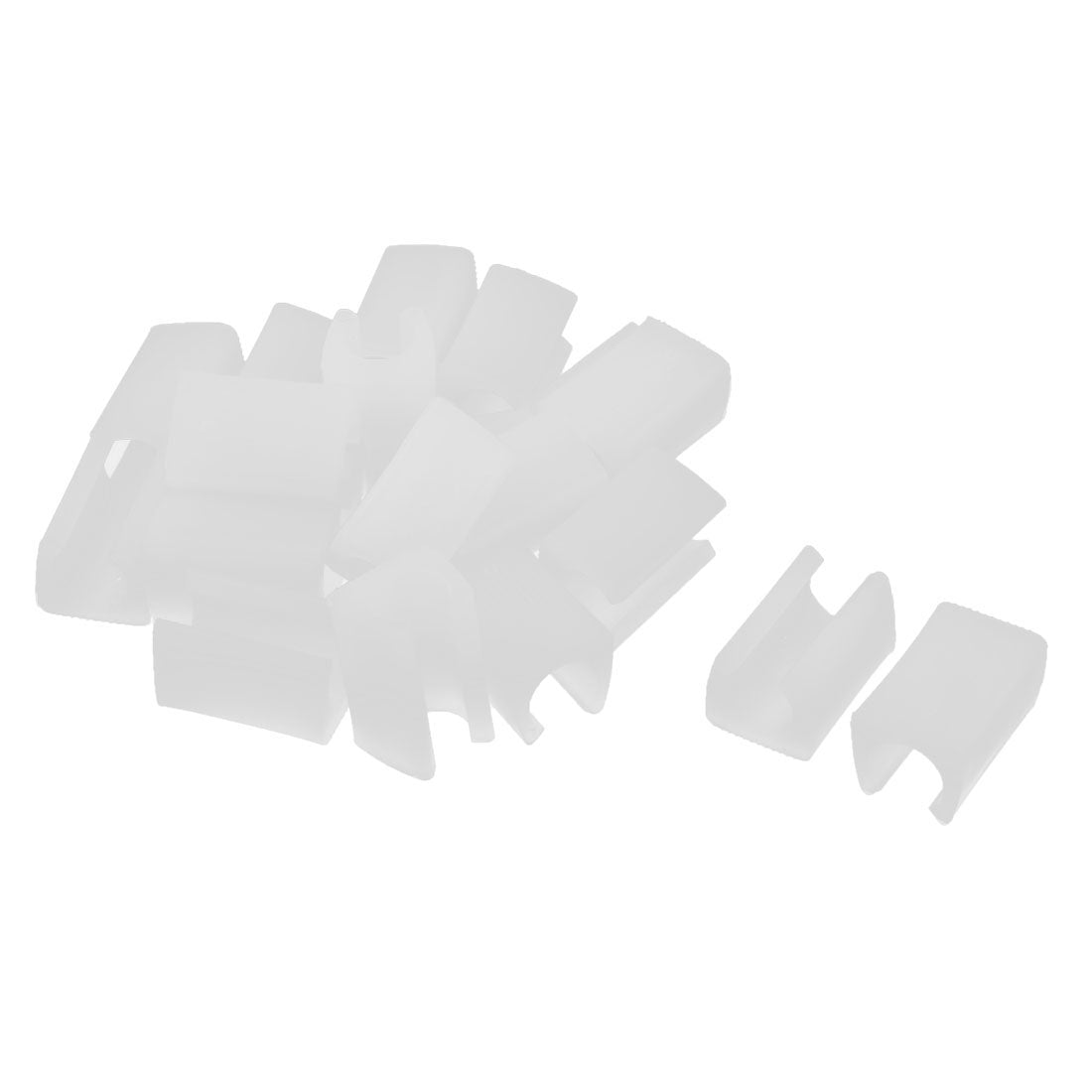 uxcell Uxcell Chair Foot Plastic U Shaped Floor Glides Tubing Caps Cover White 11mm Dia 20pcs
