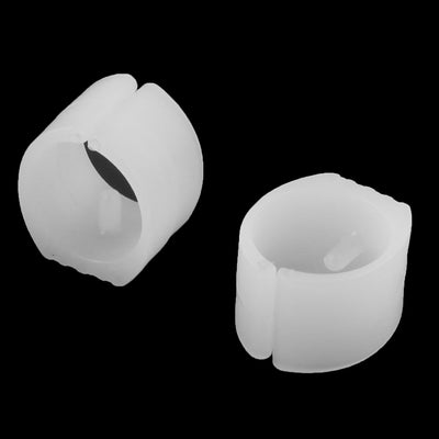 Harfington Uxcell Chair Pipe Foot Plastic Clamp Pads U-shape Caps White 25mm  Dia 20pcs
