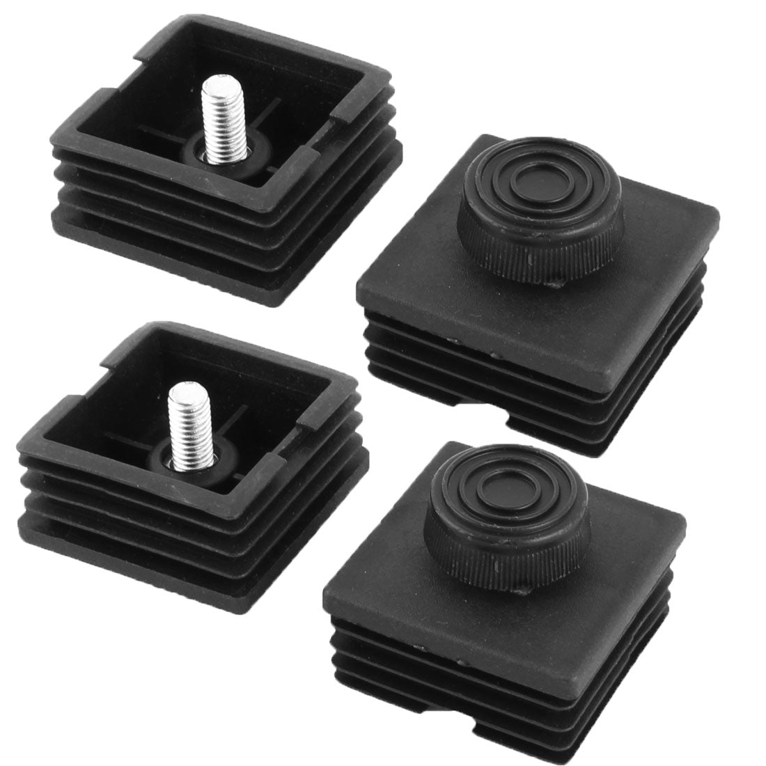 Uxcell Plastic Square Adjustable Furniture Leveling Foot Insert 50 x ...