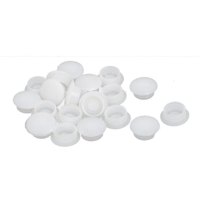 Harfington Uxcell 12mm Dia Hole Screw Type Plastic Cap Covers White  for Home Furniture 20 Pcs