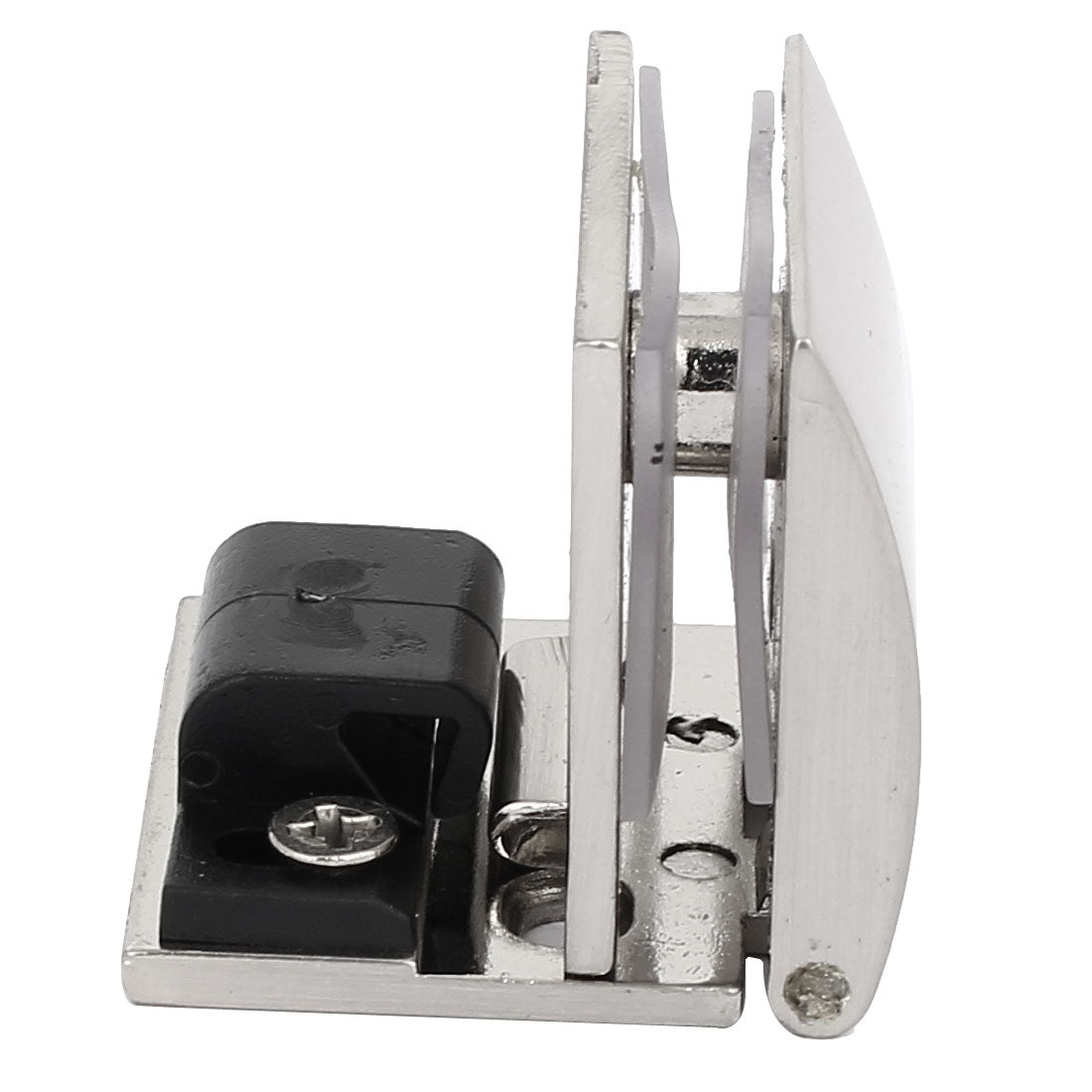 uxcell Uxcell 5mm-8mm Thick Metal Wall Mounted Glass Door Hinge Clamps Shelf Clip Silver Tone
