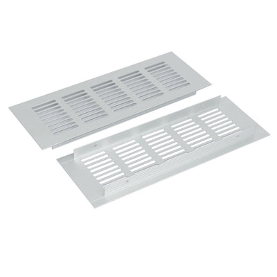 Harfington Uxcell Aluminum Alloy Air Vent Louvered Grill Cover Ventilation Grille 225mmx80mm 2pcs