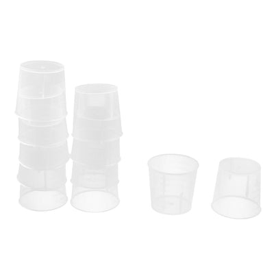 uxcell Uxcell Laboratory Plastic Liquid Container Measuring Cup Beaker 30mL Capacity 11pcs