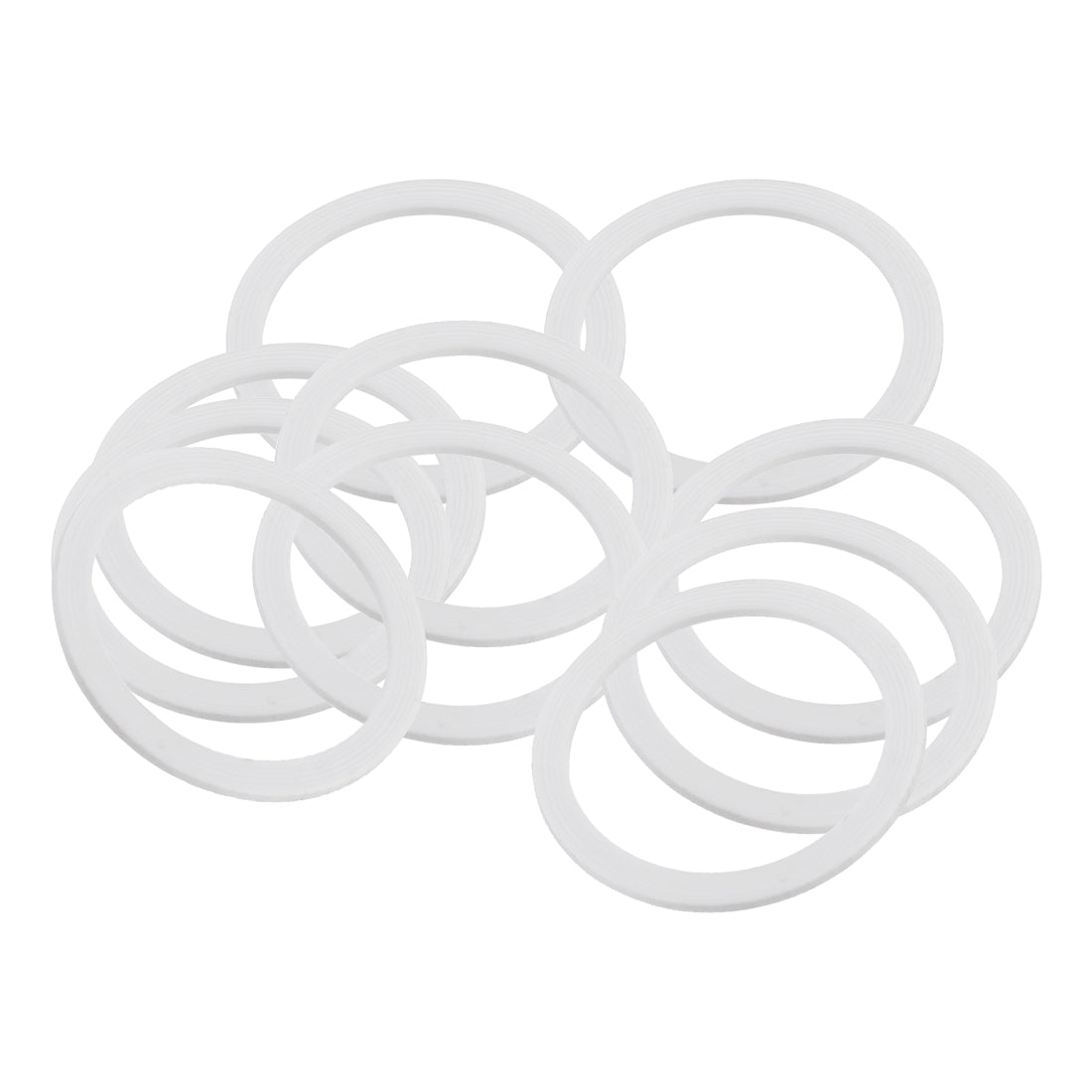 uxcell Uxcell 10Pcs 55x45x2mm Flange PTFE Sealing Gasket Sanitary Pipe Fitting Ferrule White