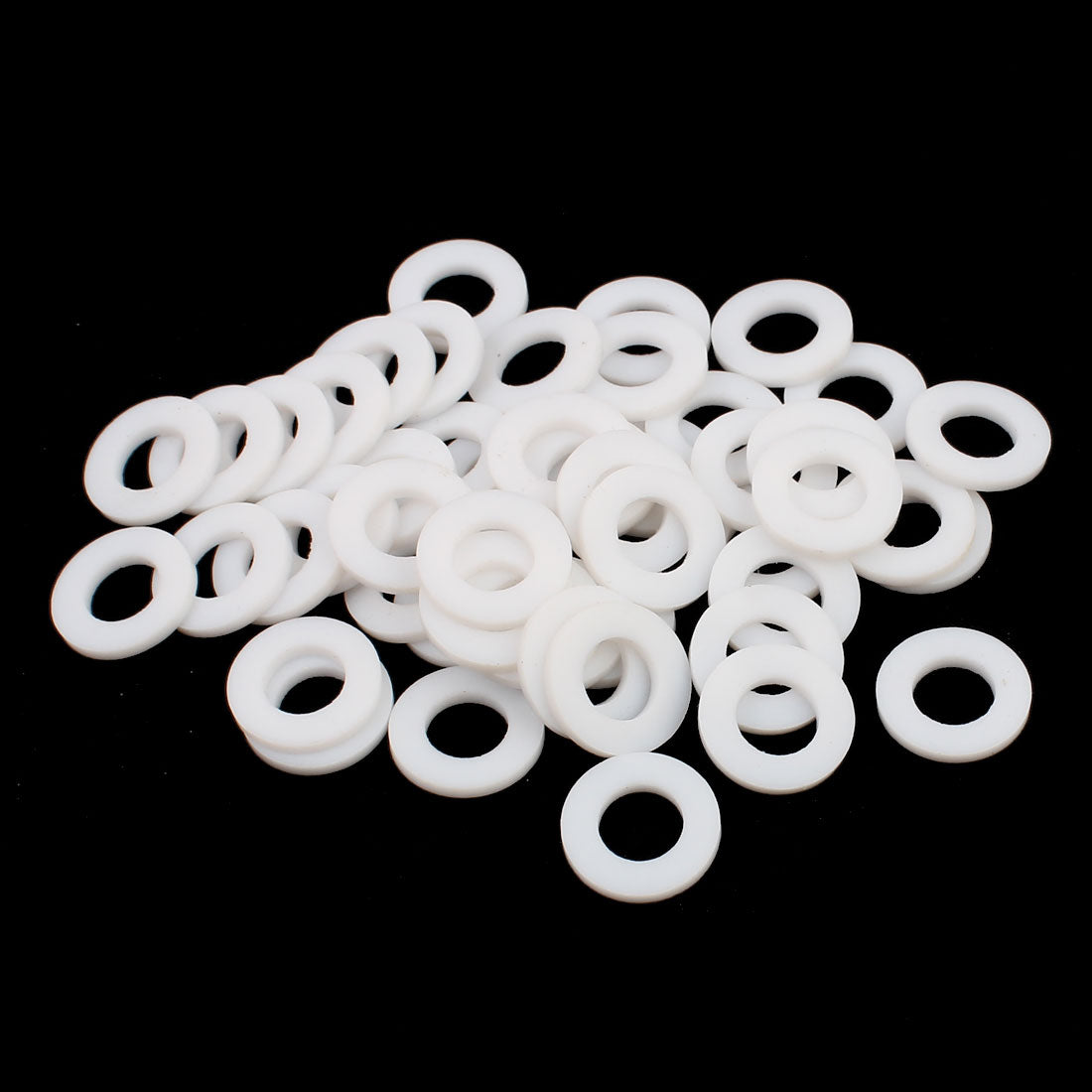 uxcell Uxcell PTFE Insulation Flat Spacer Washers Gasket Rings, Polytetrafluoroethylene Clear, Pack of 20