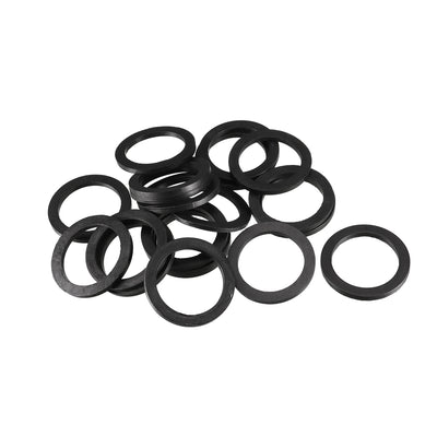 Harfington Uxcell Rubber Round Flat Washer Assortment Size Flat Washers, Black Pack of 20