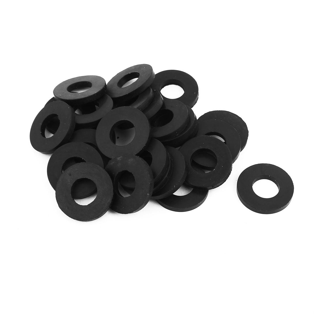 uxcell Uxcell 12 x 24 x 3mm O-Ring Hose Gasket Flat Rubber  Lot for  Grommet 25pcs