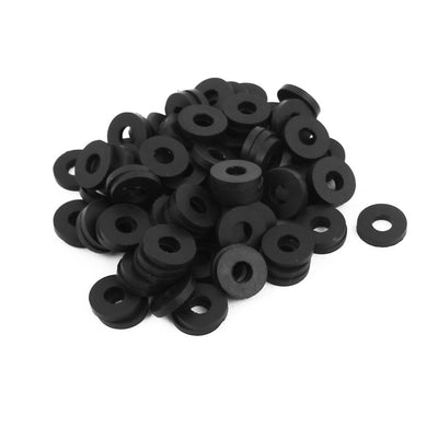 Harfington Uxcell Rubber Flat Washers, Inner Outer Diameter Thick, Pack of 100