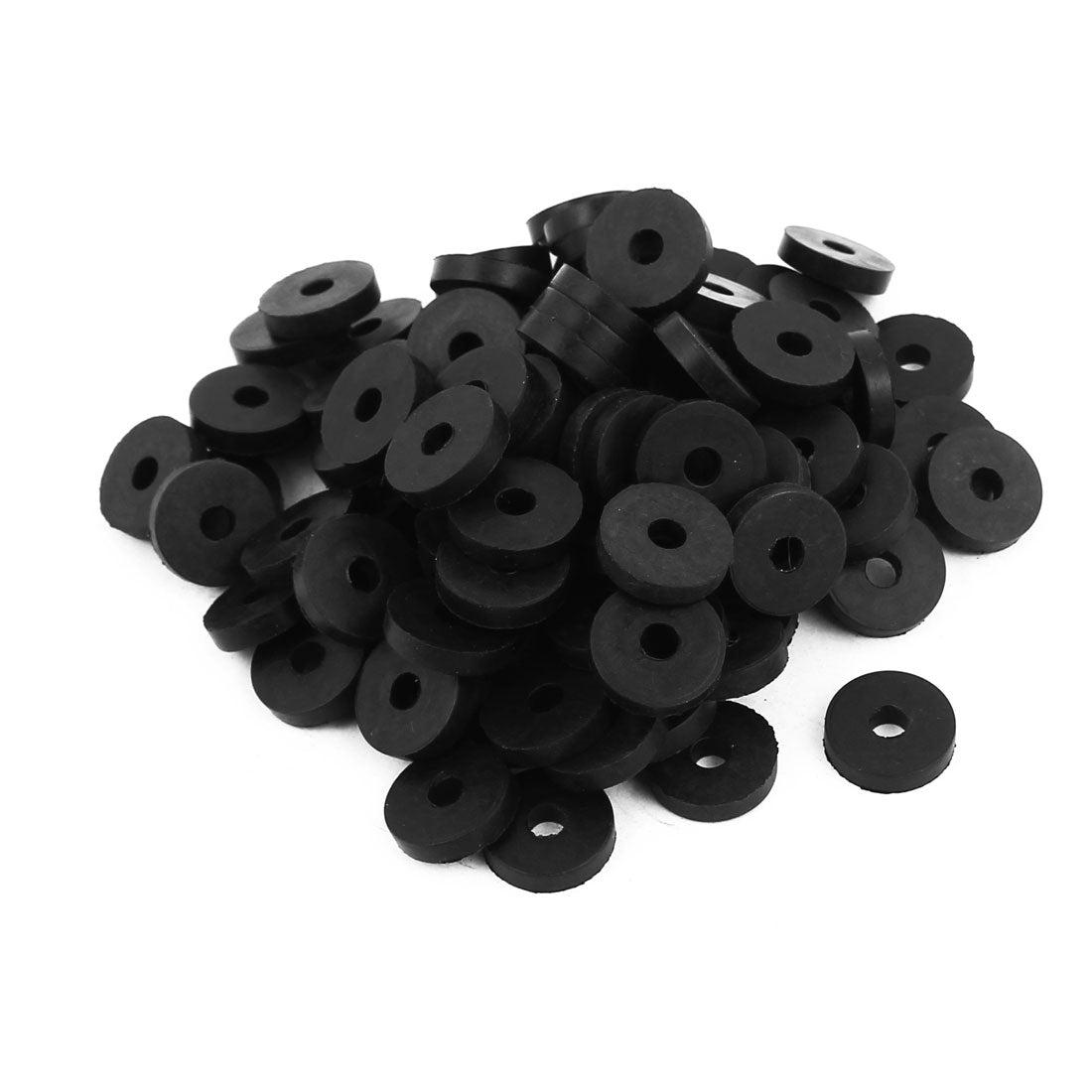 uxcell Uxcell Rubber Flat Washers, Inner Outer Diameter Thick, Pack of 100