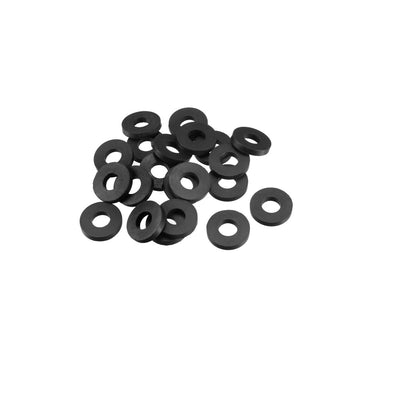 Harfington Uxcell Rubber Round Flat Washer Assortment Size Flat Washers, Black Pack of 20