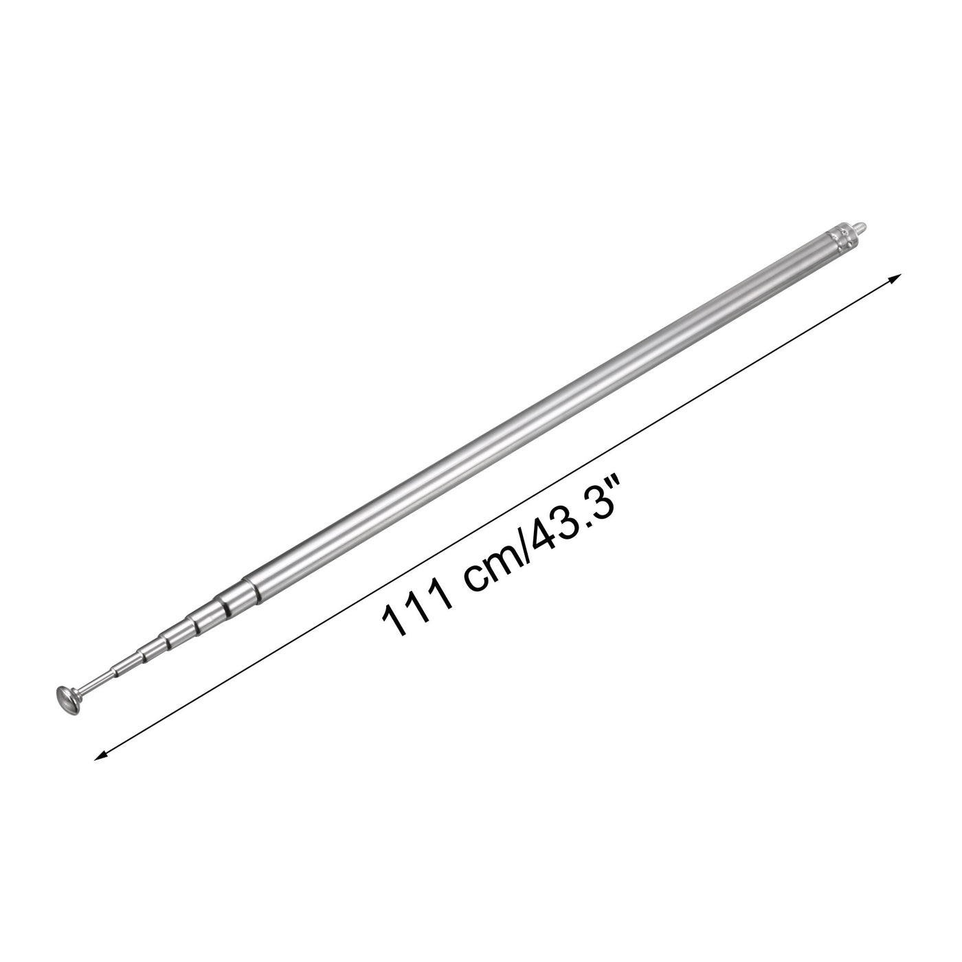 uxcell Uxcell 5Pcs FM AM Radio 7 Sections Telescopic Antenna Aerial Mast 360 Degree Rod 111cm