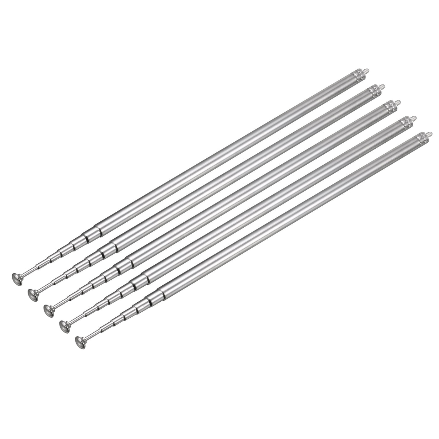 uxcell Uxcell 5Pcs FM AM Radio 7 Sections Telescopic Antenna Aerial Mast 360 Degree Rod 111cm