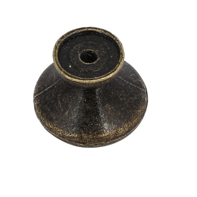 Harfington Uxcell Drawer Closet Single Hole Round Shape Pull Handle Knobs Bronze Tone 25x20mm 6pcs