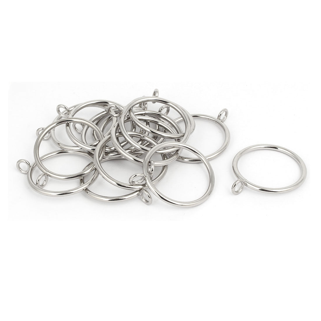 Uxcell Metal Drapes Curtain Eyelet Rings Silver Tone 45mm Inner ...