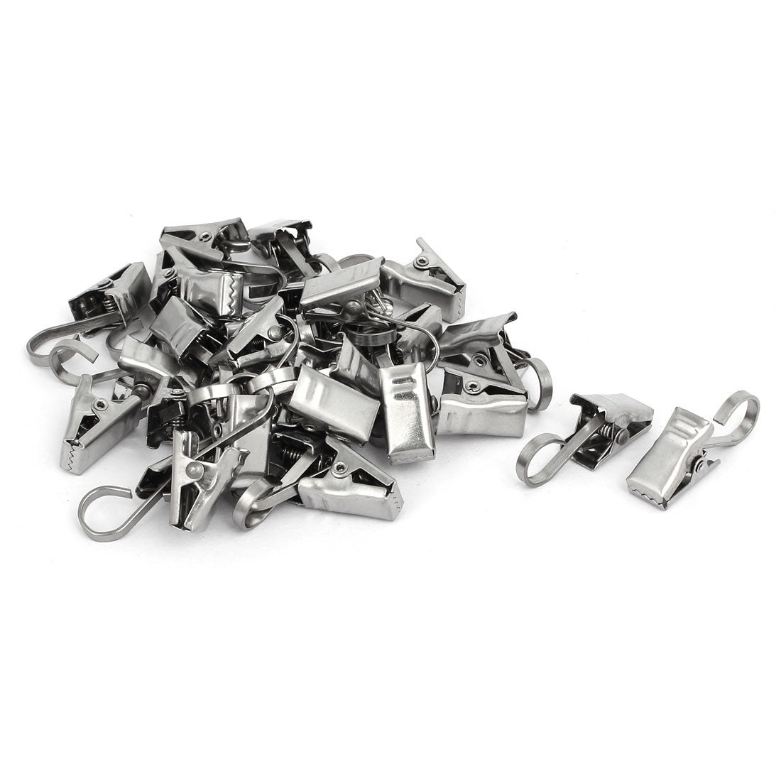 uxcell Uxcell Drapes Curtain Photo Stainless Steel Spring Loaded Sawtooth Clips Clamps 30pcs