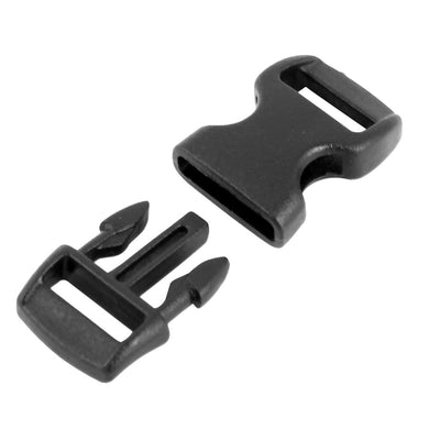 Harfington Uxcell Plastic Side Quick Release Clasp Buckles Black 10mm Width Webbing Strap 10pcs
